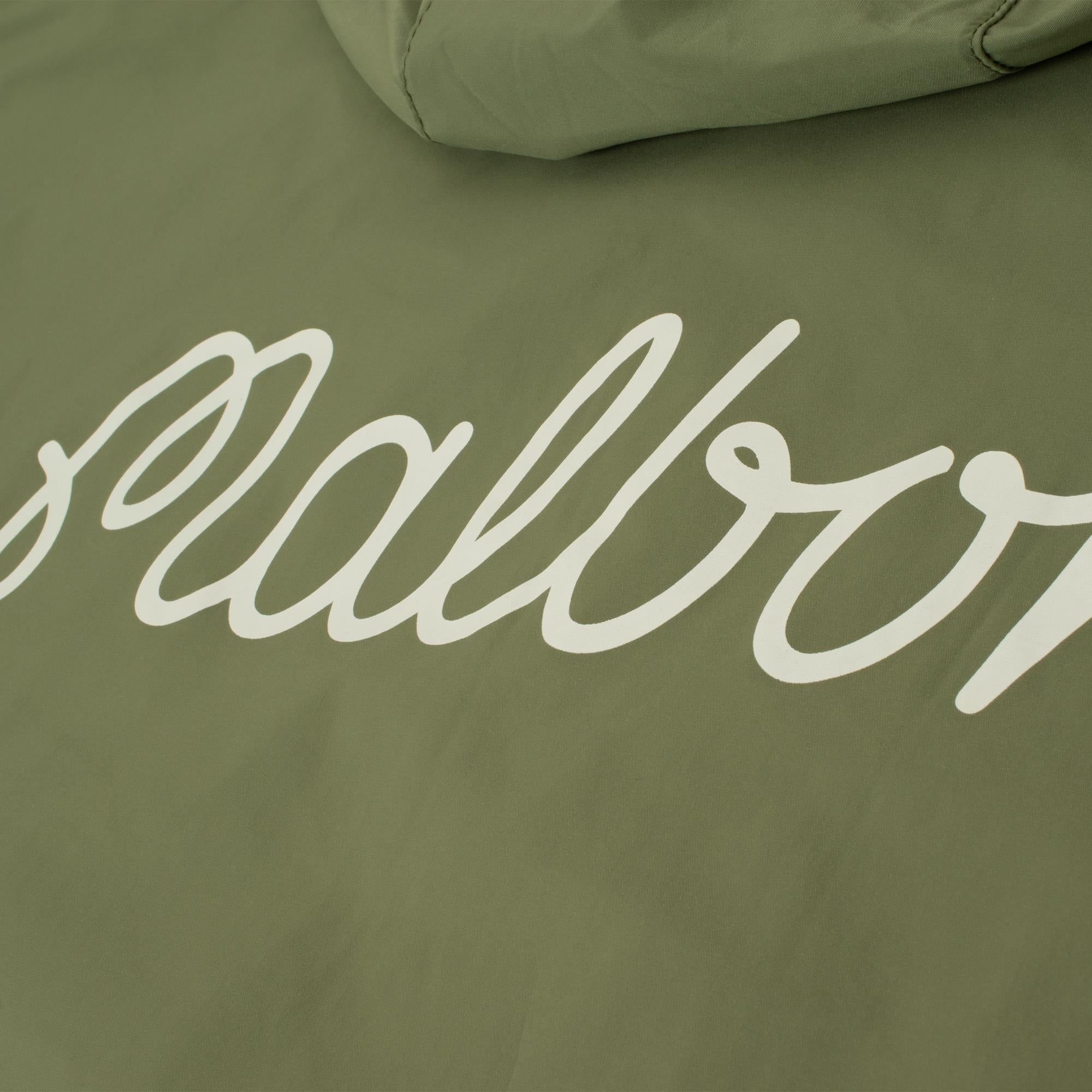 Malbon Golf M Script Nylon Anorak Golf Jacket Sage